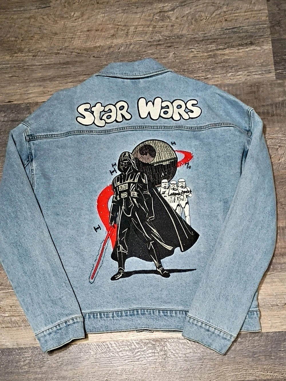 Star Wars Denim Jacket Blue Size Medium Like New
